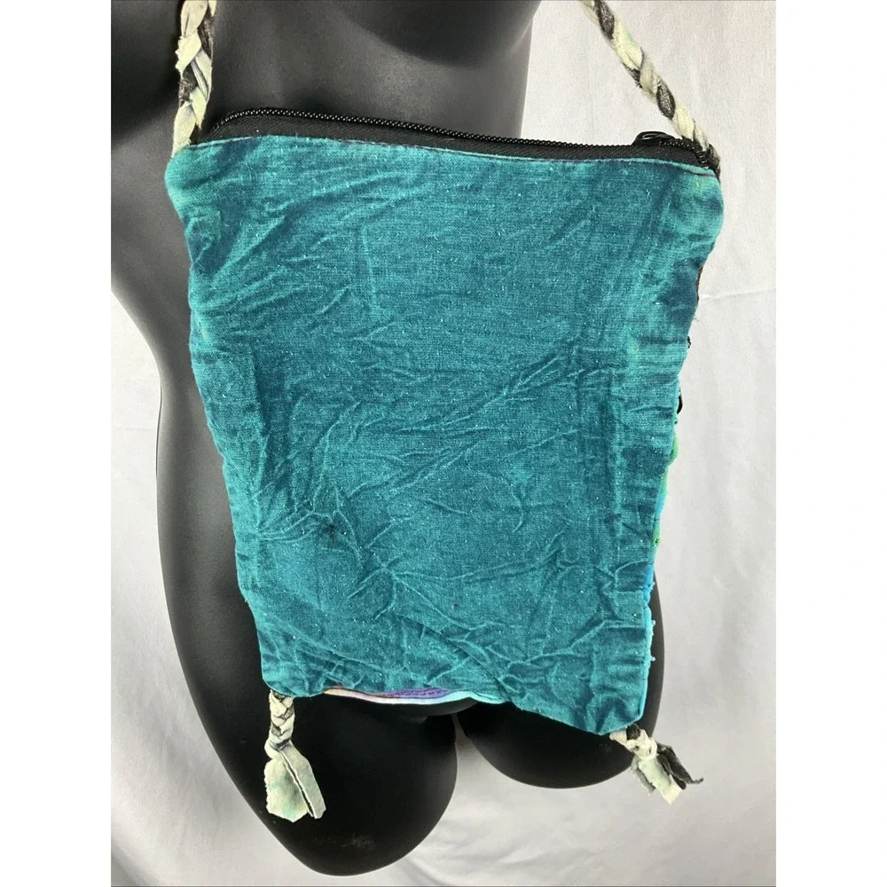 Women's Boho Hippie Tie Dye Peace Sign Crossbody Bag Patchwork Festival Purse